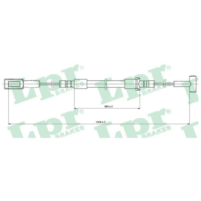 LPR Ťažné lanko parkovacej brzdy C1316B