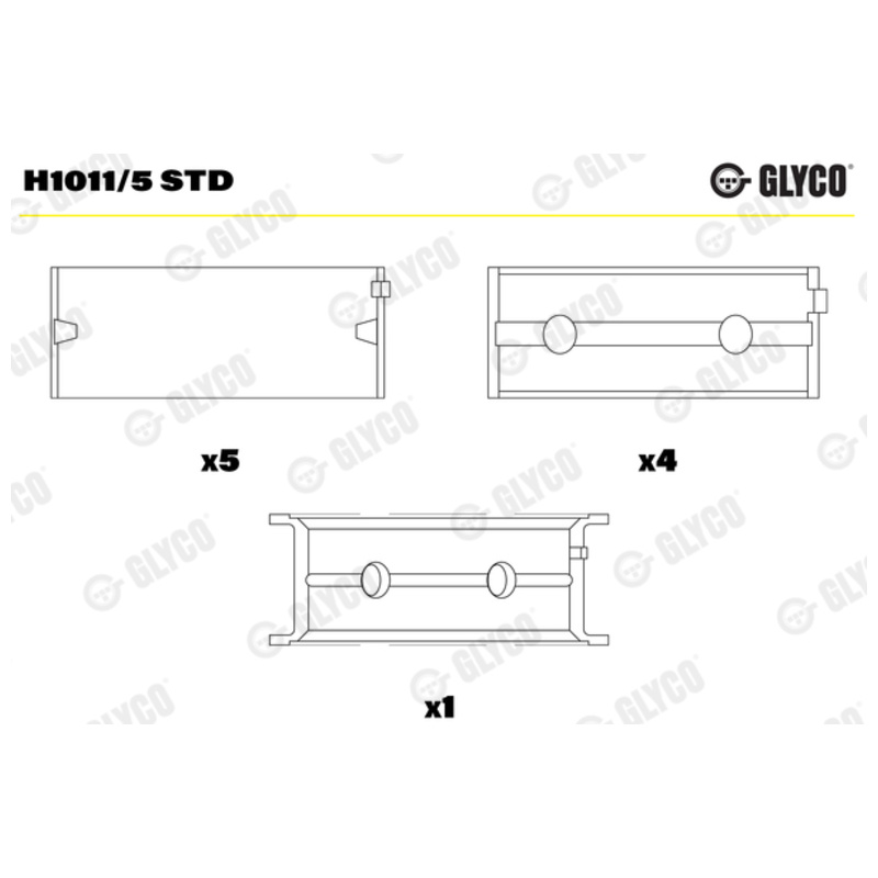 GLYCO Ložisko kľukového hriadeľa H10115STD