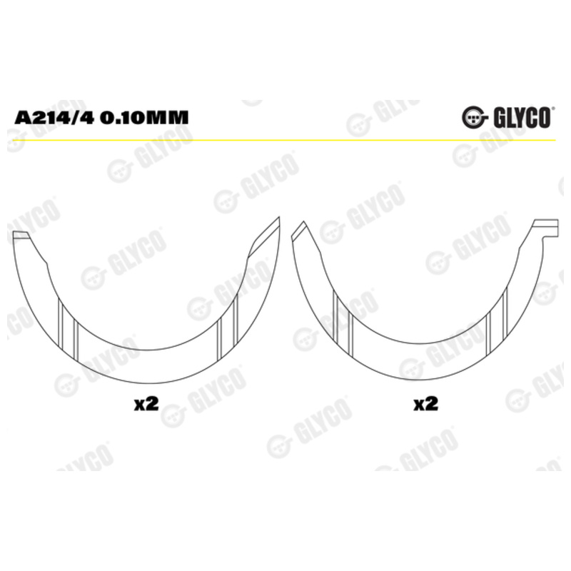 GLYCO Vymedzovacia podložka pre kľukový hriadeľ A214/4 0.10mm