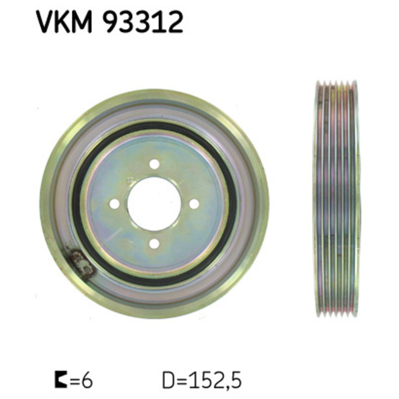 SKF Remenica kľukového hriadeľa VKM93312