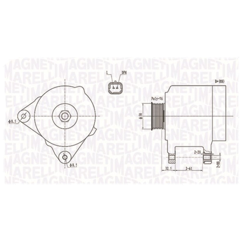 MAGNETI MARELLI Alternátor 063731824010