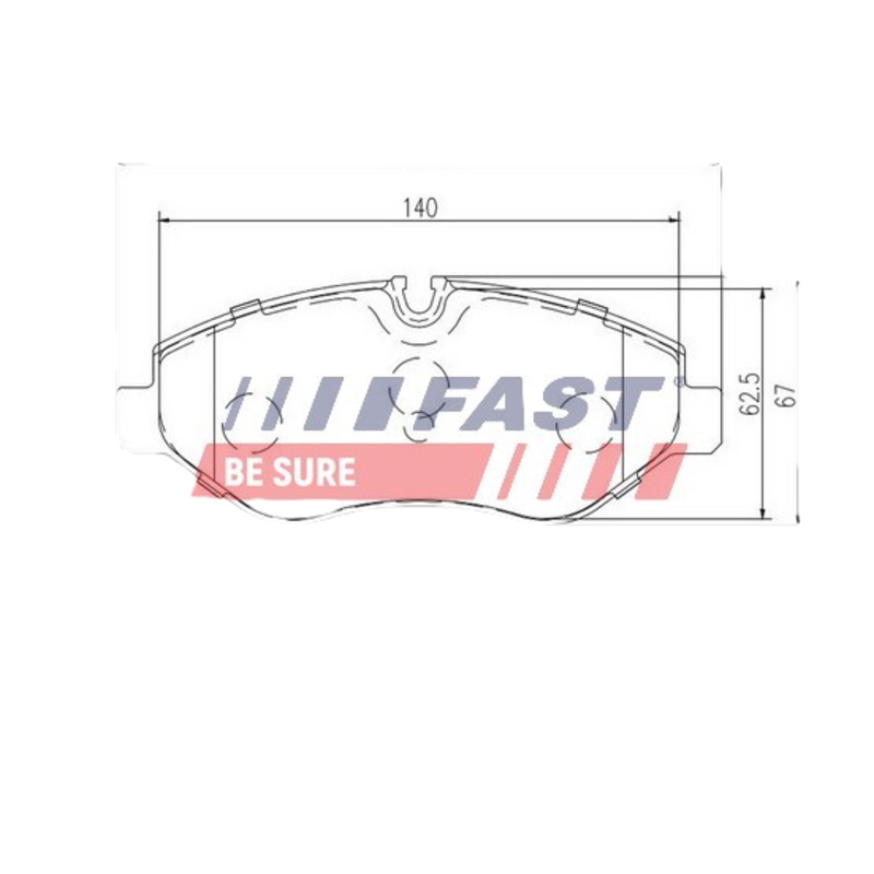 FAST Sada brzdových platničiek kotúčovej brzdy FT29019