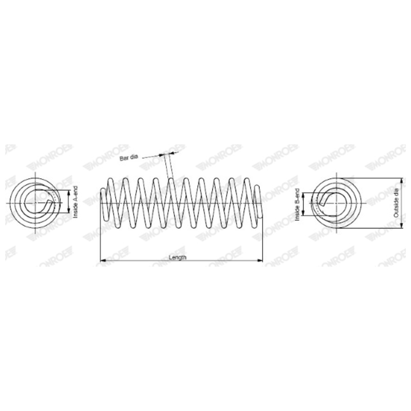 MONROE Pružina podvozku SP3374