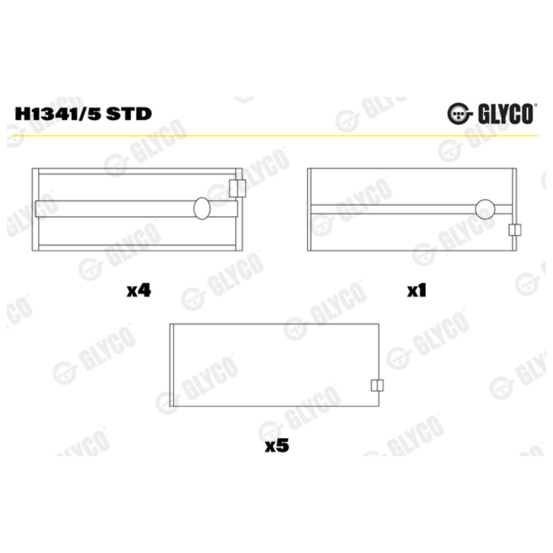 GLYCO Ložisko kľukového hriadeľa H13415STD