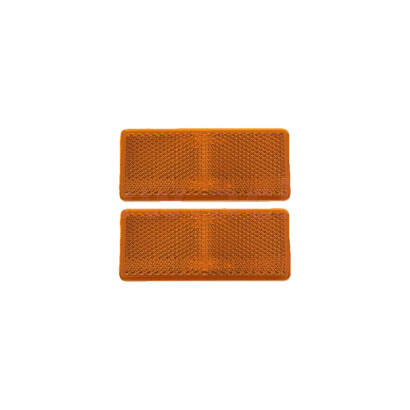 univerzální odrazka obdélník, samolepící, oranžová (90x40 mm) 2 ks