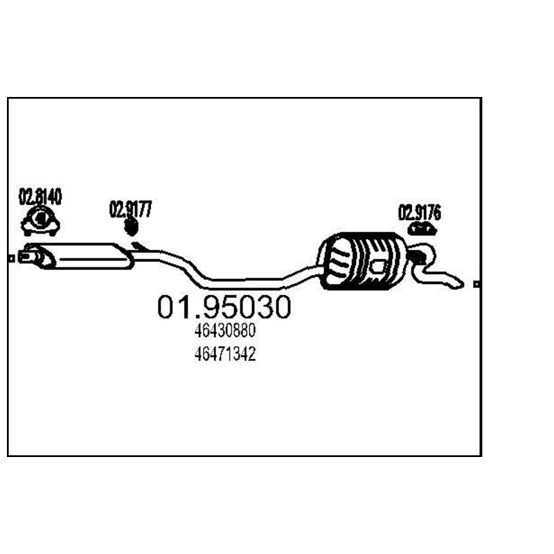 MTS Koncový tlmič výfuku 0195030