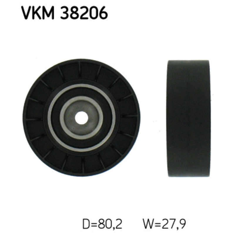 SKF Vratná/vodiaca kladka rebrovaného klinového remeňa VKM38206
