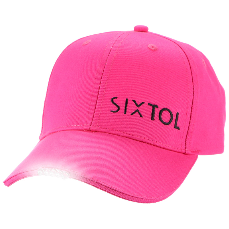 Kšiltovka s LED světlem B-CAP 25lm, nabíjecí, USB, univerzální velikost, růžová
