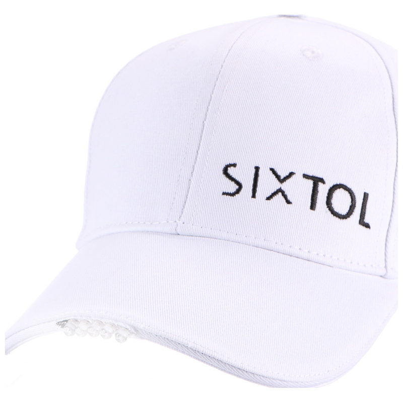 Kšiltovka s LED světlem B-CAP 25lm, nabíjecí, USB, univerzální velikost, bílá