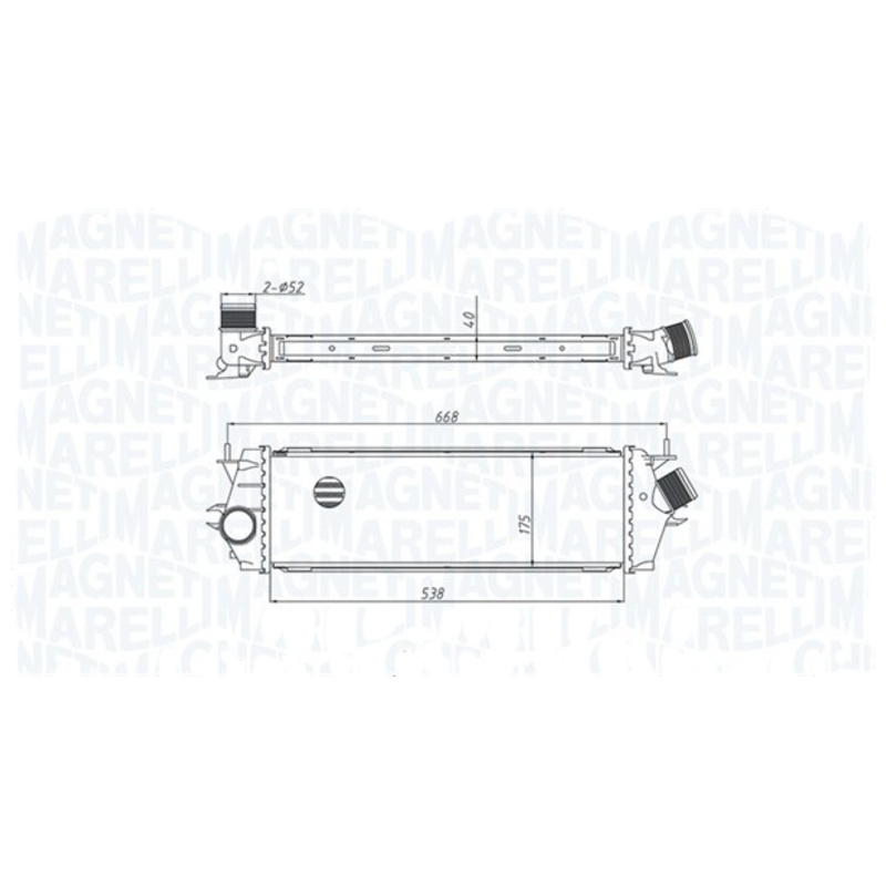 MAGNETI MARELLI Chladič plniaceho vzduchu 351319205340