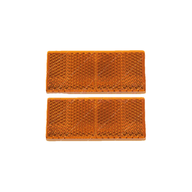 E-shop univerzální odrazka obdélník, samolepící, oranžová (69x31,5 mm) 2 ks