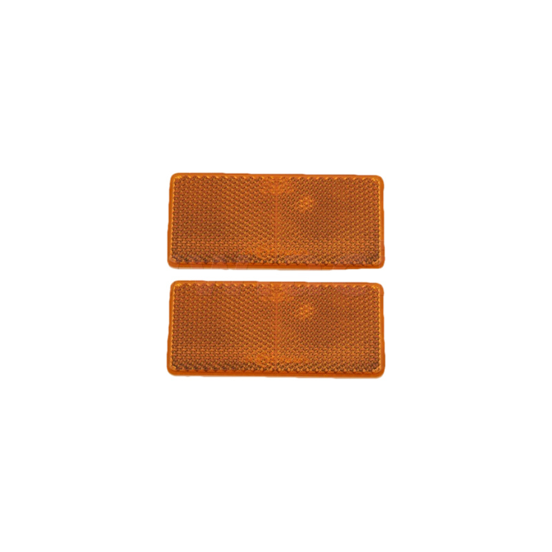 E-shop univerzální odrazka obdélník, samolepící, oranžová (94x44 mm) 2 ks