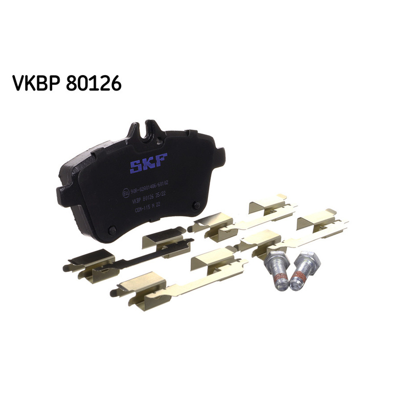 SKF Sada brzdových platničiek kotúčovej brzdy VKBP 80126