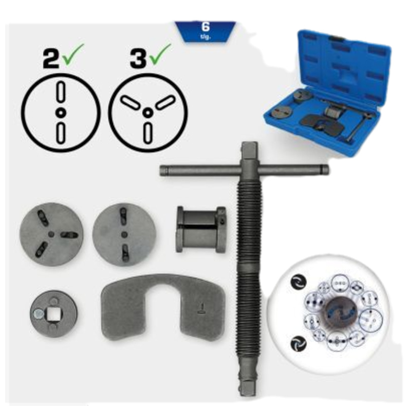 KS TOOLS Sada prípravkov otočenia/zatlačenia piestikov brzdov. strmeň BT701150