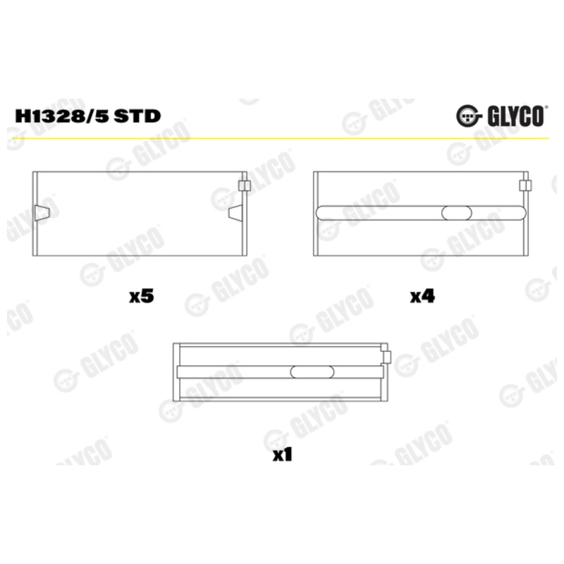 GLYCO Ložisko kľukového hriadeľa H13285STD