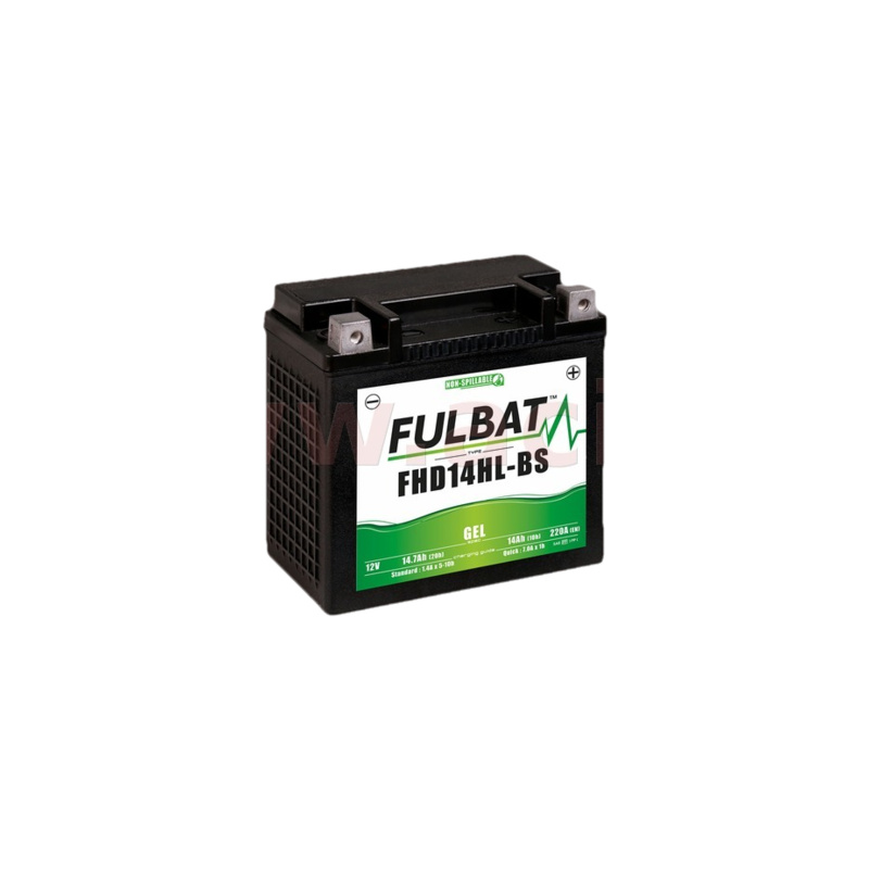 E-shop baterie 12V, FHD14HL-BS GEL, 14,7Ah, 220A,bezúdržbová GEL technologie, FULBAT 150x87x145 (aktivovaná ve výrobě)