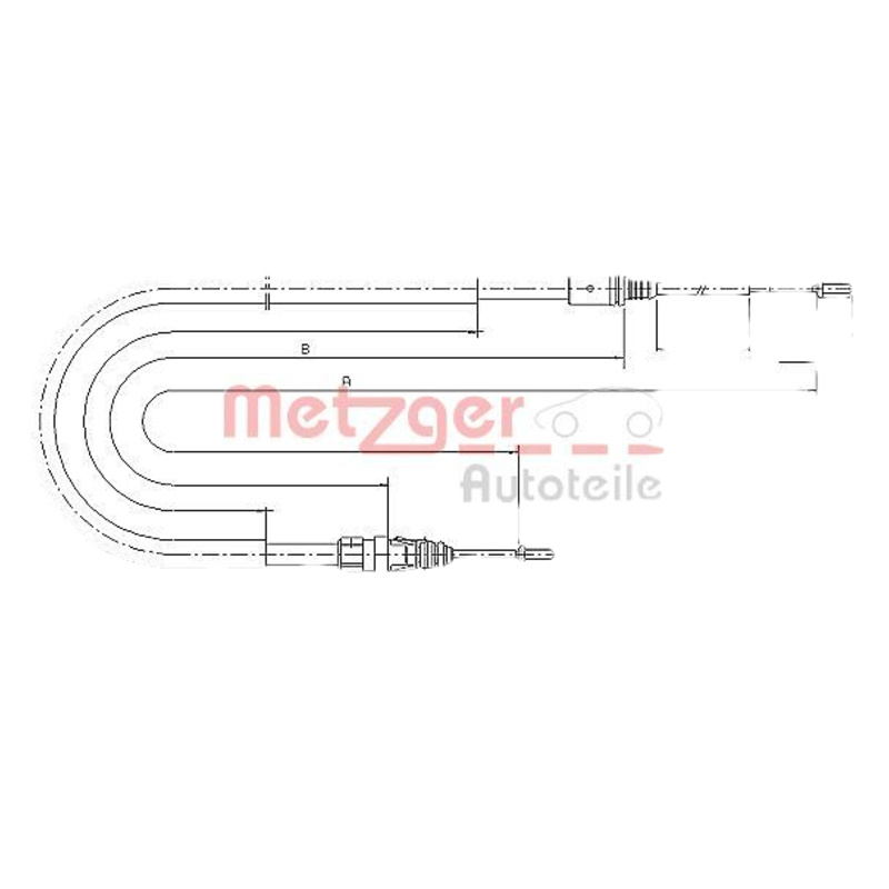 METZGER Ťažné lanko parkovacej brzdy 10.6036