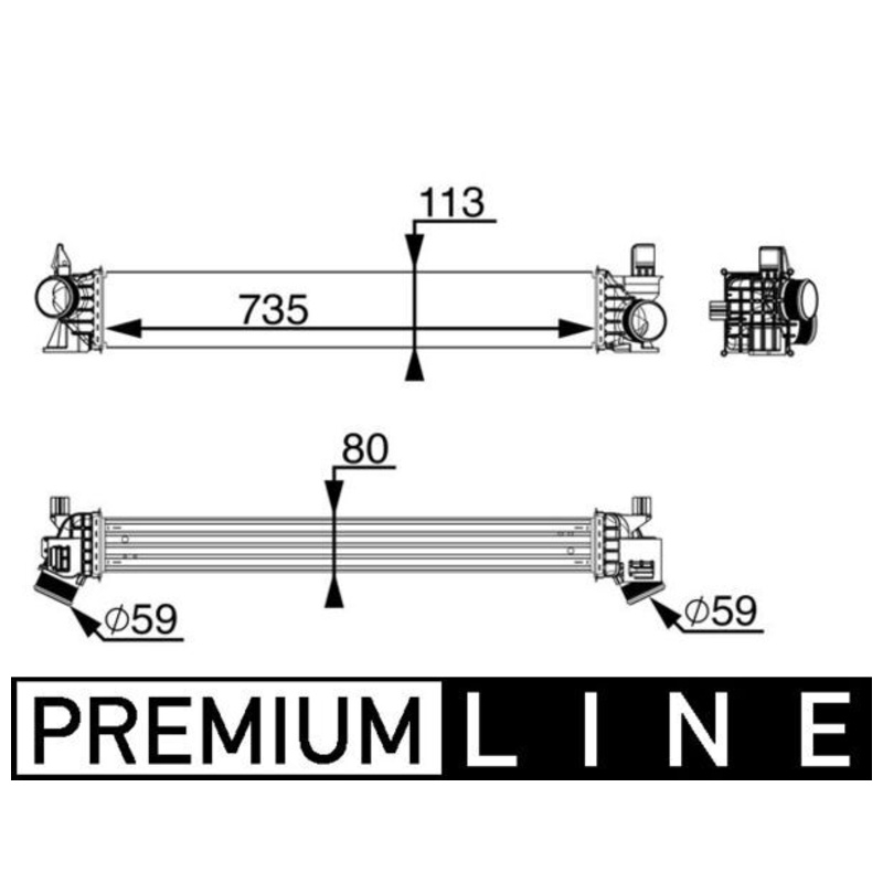 MAHLE ORIGINAL Chladič plniaceho vzduchu CI 217 000P