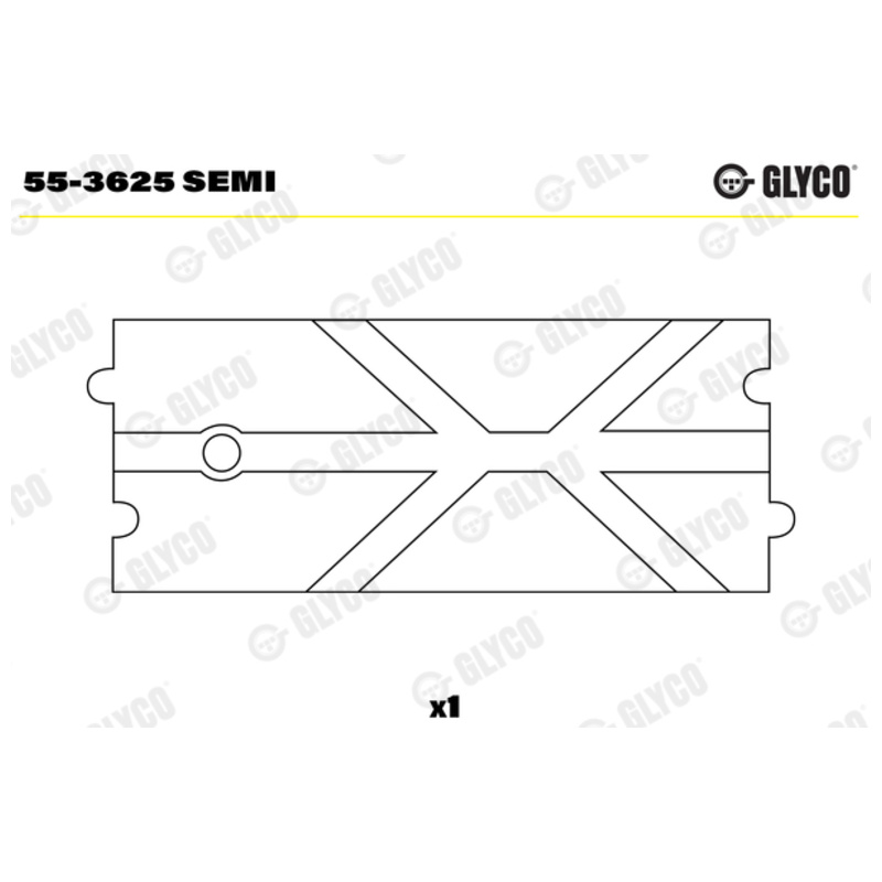 GLYCO Ložiskové puzdro ojnice 553625SEMI
