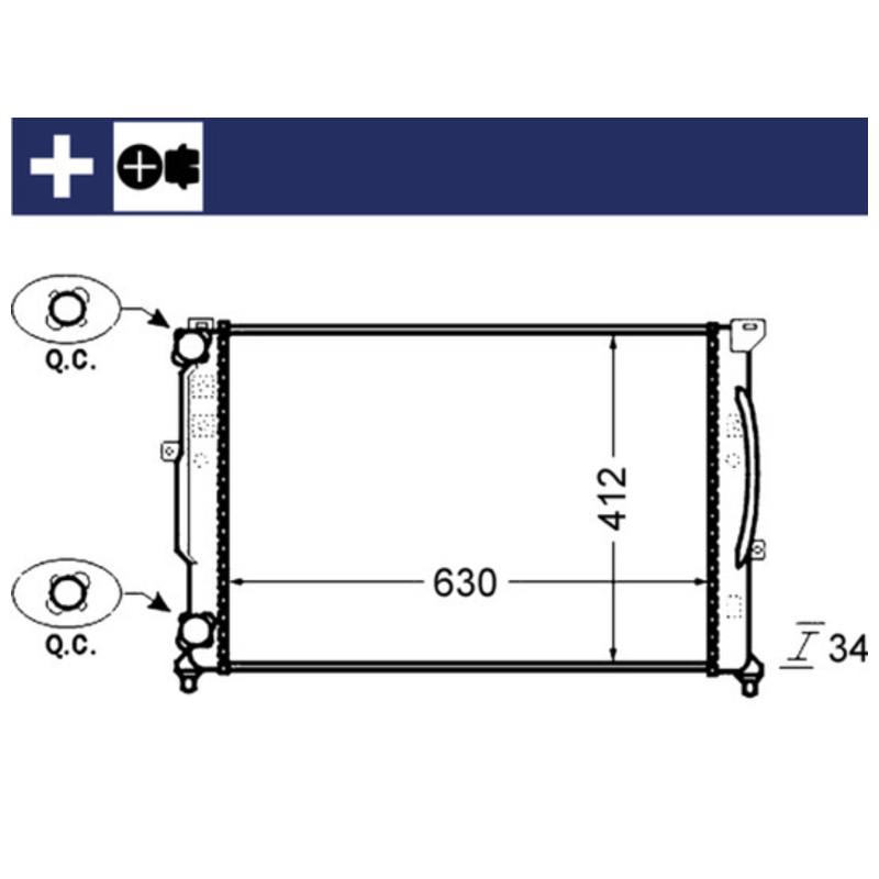 MAHLE ORIGINAL Chladič motora CR 1423 000S