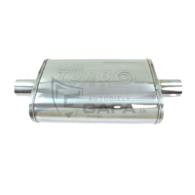 E-shop Nerezový stredový tlmič výfuku 57/57mm - TWTL113
