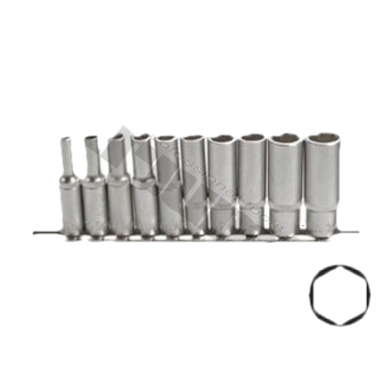 E-shop Sada predĺžených hlavíc 6 - hranných, 1/2" vstup, palcové miery, 10 - dielna