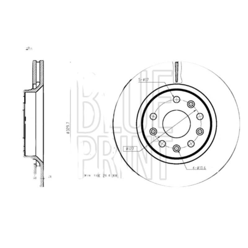 BLUE PRINT Brzdový kotúč ADA104380