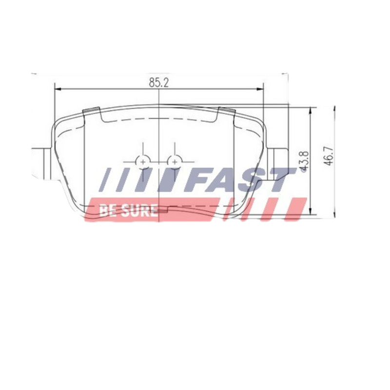 FAST Sada brzdových platničiek kotúčovej brzdy FT29159