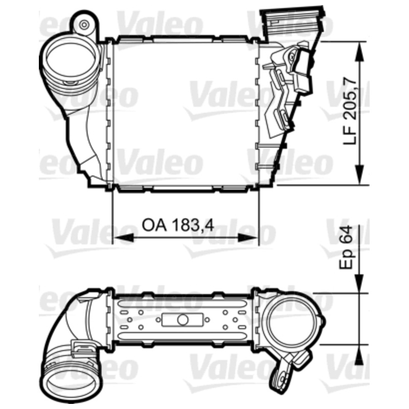 VALEO Chladič plniaceho vzduchu 817557