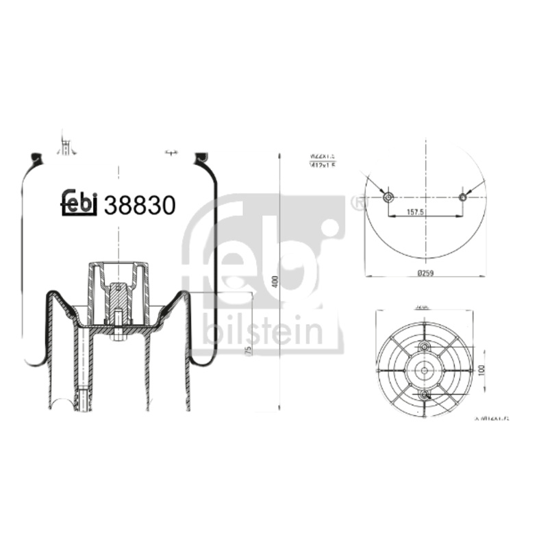 FEBI BILSTEIN Mech pneumatického pruženia 38830