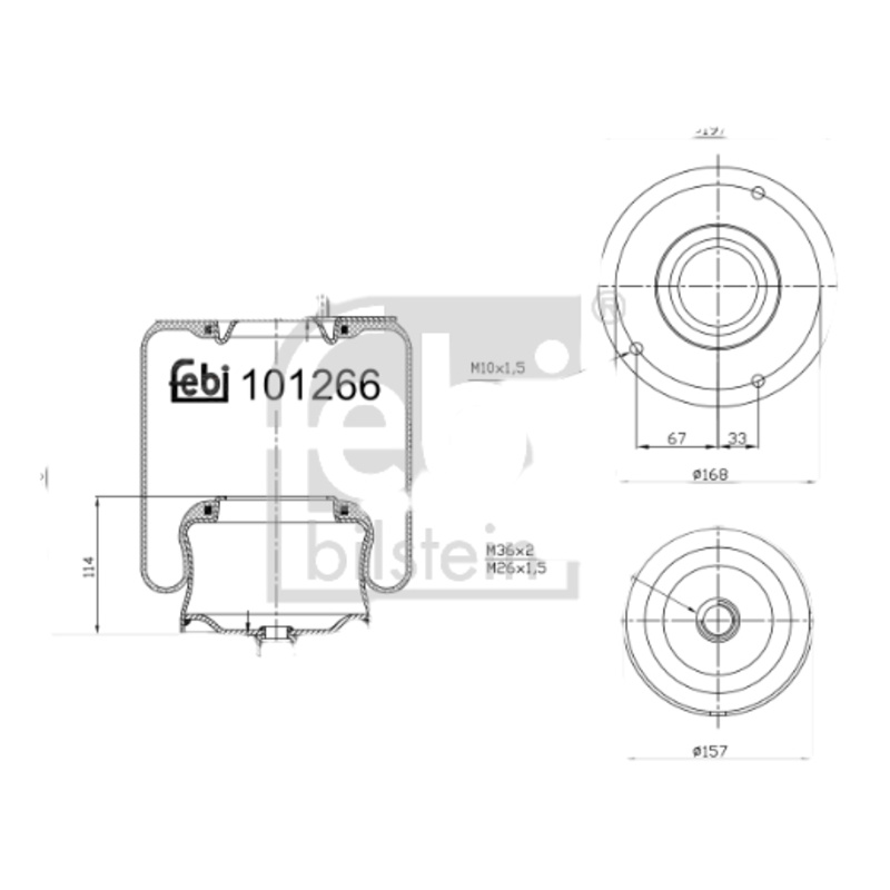 FEBI BILSTEIN Mech pneumatického pruženia 101266