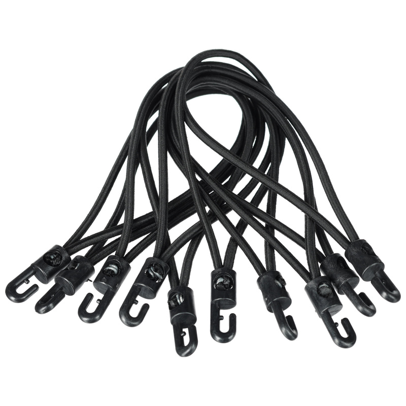 Sada upínacích gum s plastovým hákem CARGO CORD SET 2, 20cm, 10ks