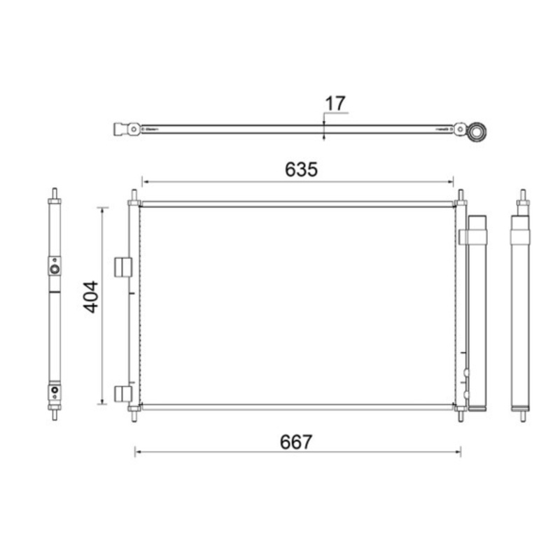 MAHLE ORIGINAL Kondenzátor klimatizácie AC 798 000S