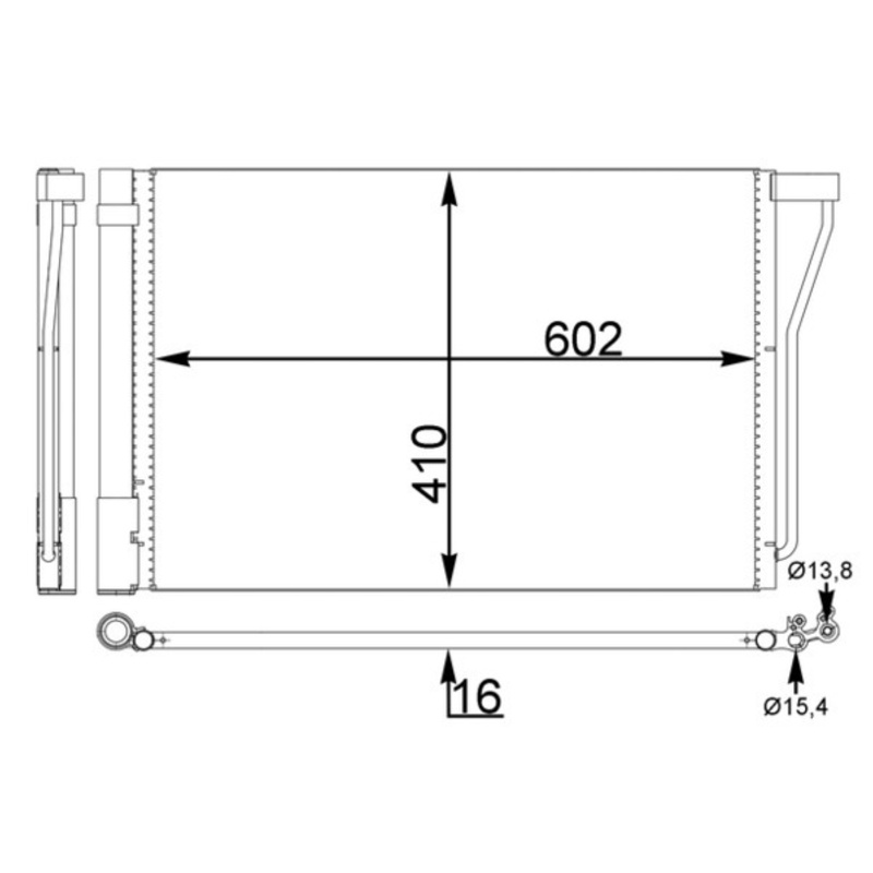 MAHLE ORIGINAL Kondenzátor klimatizácie AC 781 000S