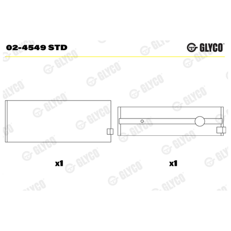 GLYCO Ložisko kľukového hriadeľa 024549STD