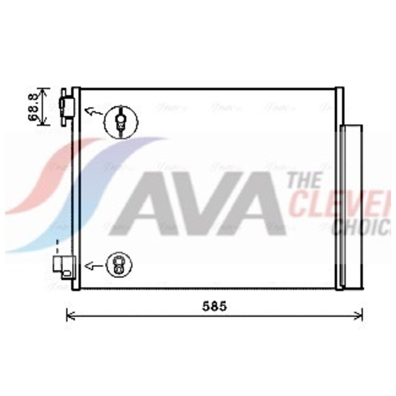 AVA QUALITY COOLING Kondenzátor klimatizácie DAA5011D