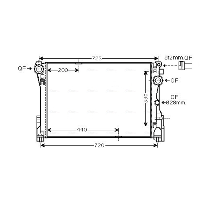 AVA QUALITY COOLING Chladič motora MS2693