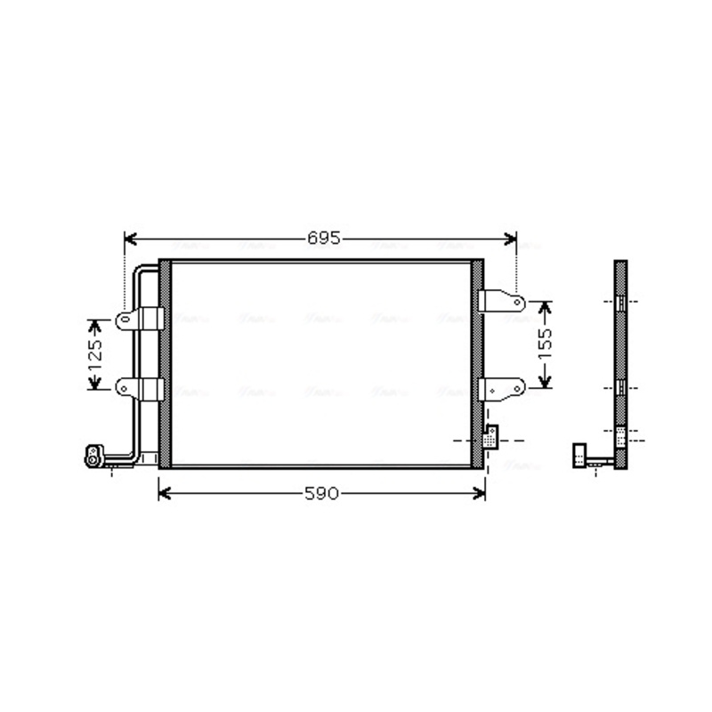 AVA QUALITY COOLING Kondenzátor klimatizácie VNA5252