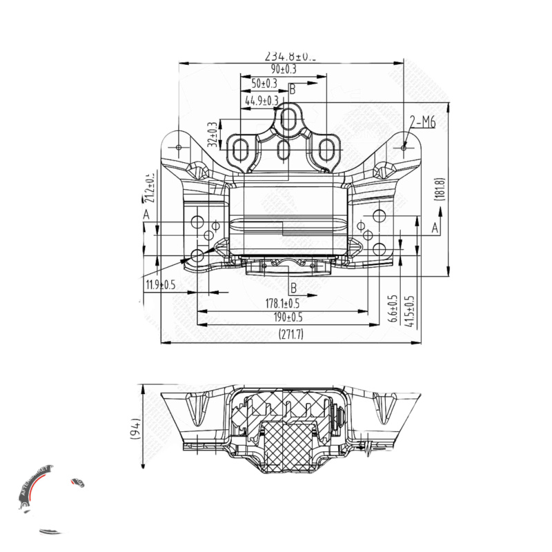 SKV Uloženie motora 75SKV385