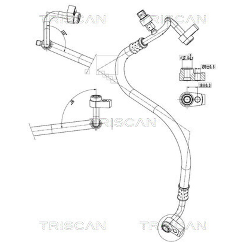 TRISCAN Vysoko/nízkotlakové vedenie klimatizácie 9010 16034