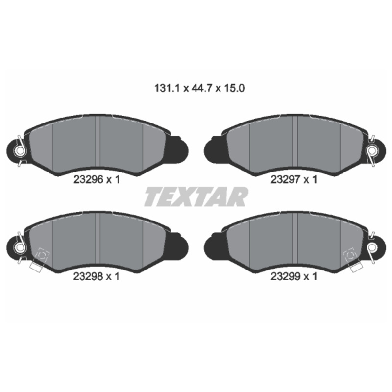 TEXTAR Sada brzdových platničiek kotúčovej brzdy 2329601