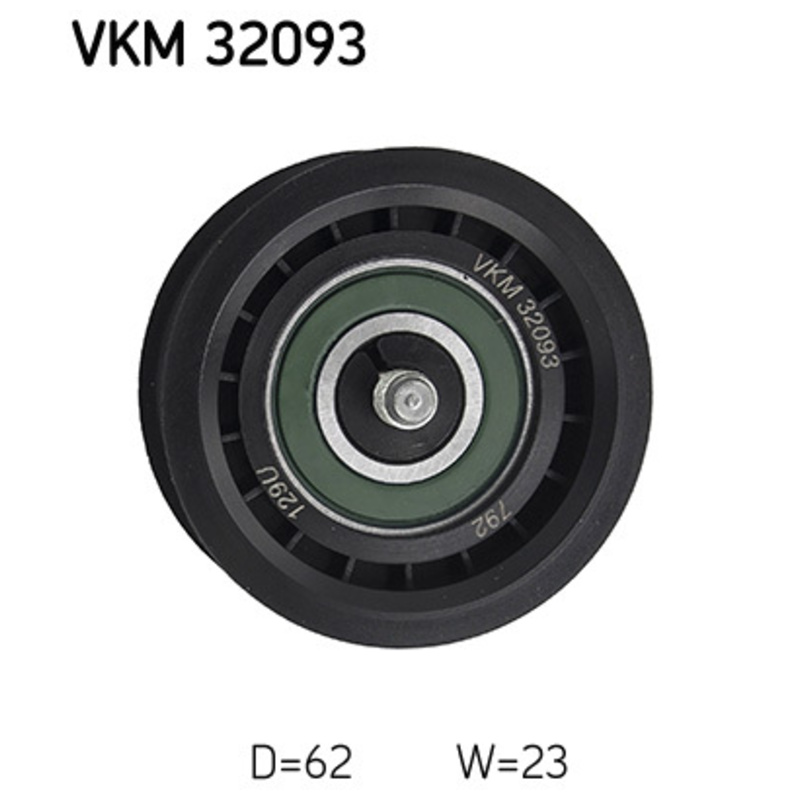 SKF Vratná/vodiaca kladka rebrovaného klinového remeňa VKM32093