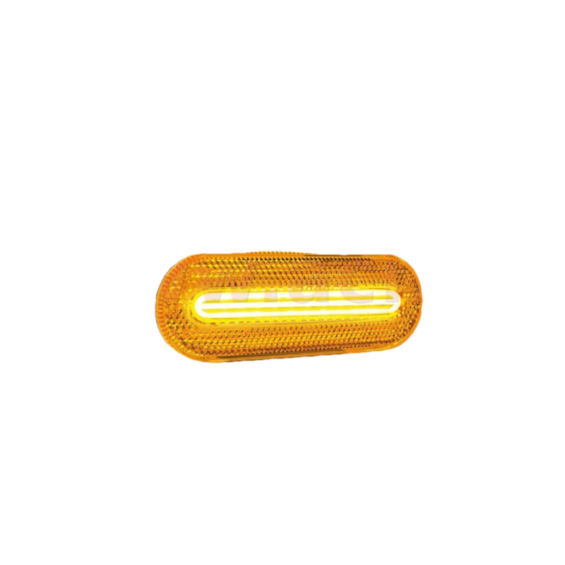 poziční světlo LED oválné oranžové (124x75 mm) s odrazkou, s držákem v horní části