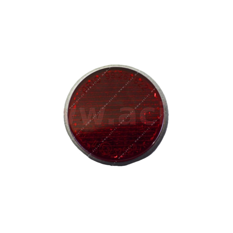 univerzální odrazka kulatá, plastový držák se šroubem, červená (průměr 60 mm) TRUCK