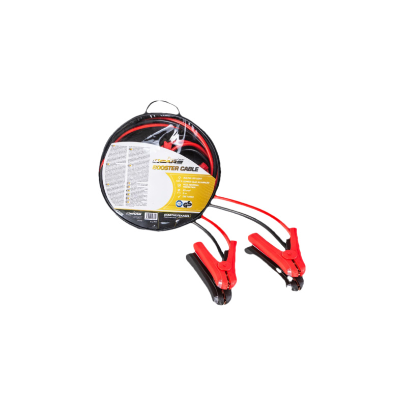 E-shop 4 CARS Premium Štartovací kábel - DIN 72553 izolované kliešte, LED svetlo, ochrana pólov, hrúbka 16.0MM², 3metre