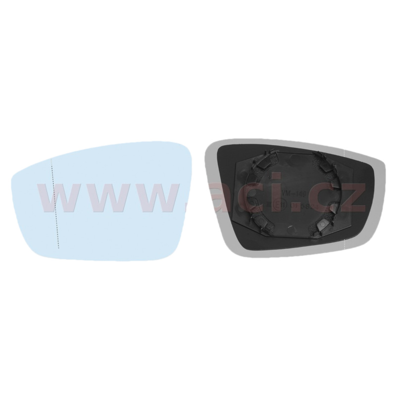 sklo zpětného zrcátka s plastovým držákem (ŠKODA, VW) L ACI 5701831