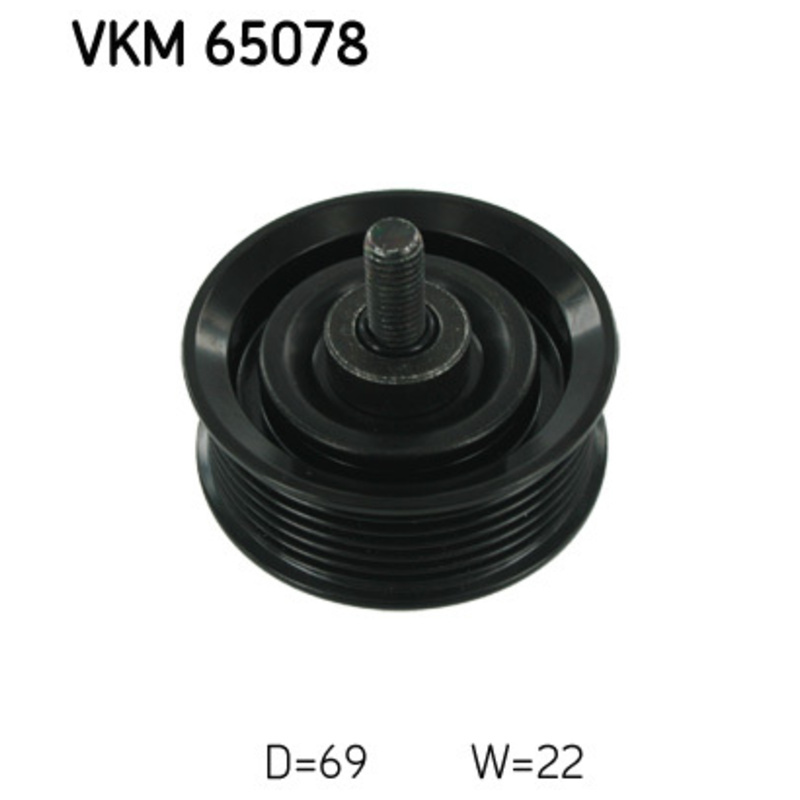 SKF Vratná/vodiaca kladka rebrovaného klinového remeňa VKM65078