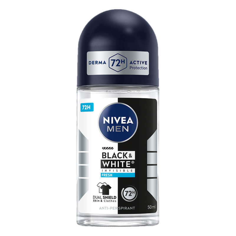 Nivea Men Kuličkový Antiperspirant Black & White Invisible Fresh 50Ml