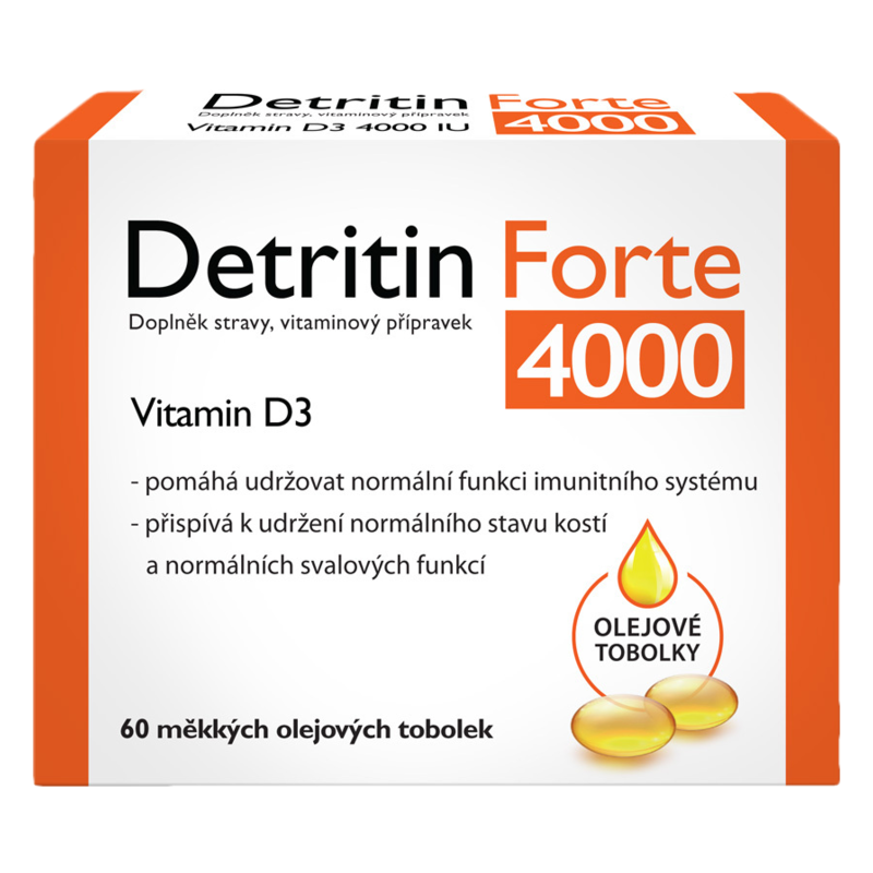 Detritin Forte Vitamin D3 4000 Iu 60 Měk.tobolek
